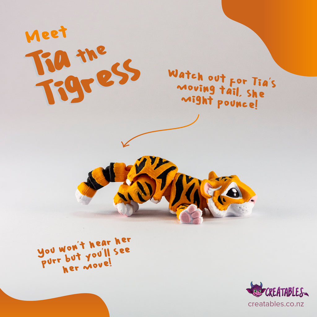 Tia the Tigress - Mini Articulated Tiger